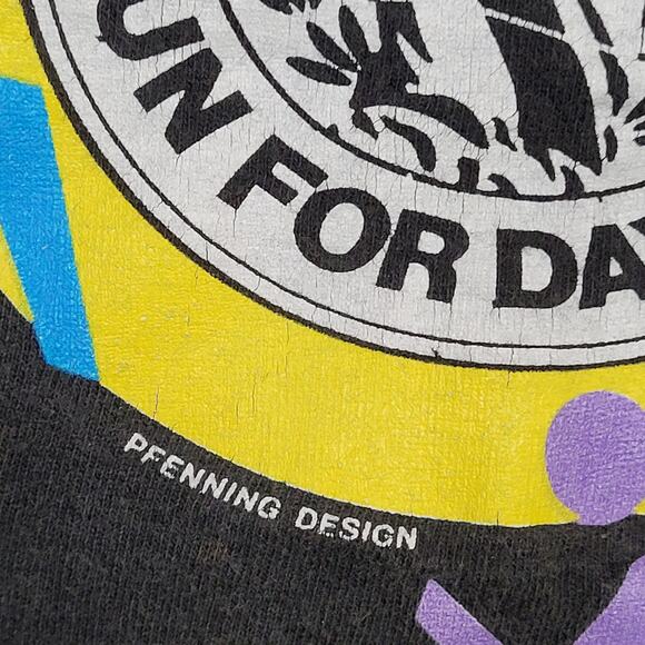 Vintage 1993 Marathon Shirt Womens Medium 19x23 Black Schwister - Picture 13 of 15